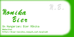 monika bier business card